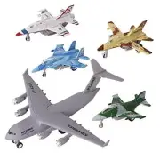 5 Pack Army Airplane Toys Set Military Fighter Jet Die Fighter Jet Toys Set