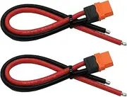 2pcs Sheathed XT60I-F Plug Female Connector with 12AWG 20CM Silicone Cable for RC Lipo Battery FPV Drone
