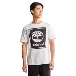 Timberland 男款白色LOGO印花經典短袖T恤A6Q81P54