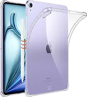 T Tersely Clear Case Cover for iPad Air 11-Inch M3/M2 (2025/2024), iPad Air 5/4 (10.9-Inch, 2022/2020 Model), Air Hybrid Slim Shockproof TPU Bumper Suitable for Apple Pencil Pro/2nd Wireless Charging