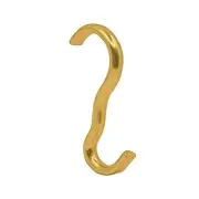 Narrow Picture Rail Hooks Brass Finish - - Molding Hooks 25 Pack