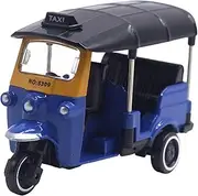 Indian Decor Toddler Tricycle, Vintage Simulation Alloy Tuk Tuk Vehicle Toy, Collectible Figurines for Home Decoration Gifting