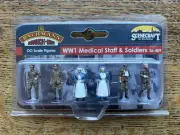 Bachmann 36-409 OO Gauge WW1 Medical Staff and Soldiers Figures , pack of 6 NEW