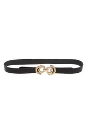 Raina Twisted Circle Buckle Leather Belt