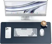 Satechi Vegan Leather Desk Mat, Large Mouse Pad Scratch and Water Resistant, Easy to Clean, Desk Pad for Office and Home, 68 cm x 31.5 cm x 0.3 cm – Blue