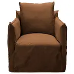 [Sleeping Giant] Como Linen Occasional Chair Cocoa - 1 Seater