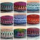 Large Mandala Floor Pillows Case Round Bohemian Cushion Cover Ottoman Pouf Throw