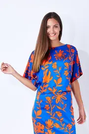 Saturated Floral Boxy Tee--OJA-16OJ1002