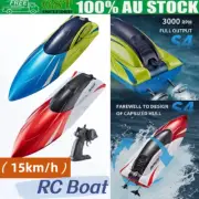 Kid 2.4GHz Remote Control Speed Boat RC Sealed Waterproof Racing Yacht Boys Gift