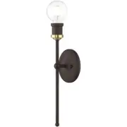 Livex Lighting 14421-07 Lansdale Wall Sconce Bronze with Antique Brass Accents