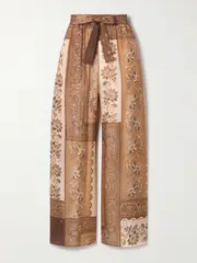 [Zimmermann] Zimmermann - Lucky Printed Silk Wide-leg Pants - Brown - 3 3 Brown