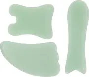 Healeved 3Pcs Scraping Massage Plates Jade Facial Tools for Body Relaxation and Skin Care Durable Smooth Surface for and