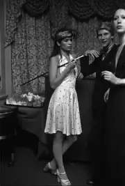 Bianca Jagger at a party for Yves Saint Laurent Historic Old Photo