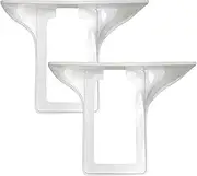 Outlet Shelf 2Pcs Sturdy & Smooth White PP Wall Outlet Shelf with Cord Hole Space-Saving Holder for Bathroom Products, Kitchen Accessories, Electronics, Wall