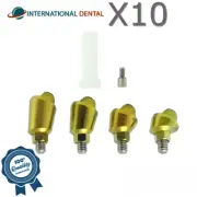 10x Dental Angulated 30° Multi Unit 1.4 Plastic Sleeve Set Int Hex 2.42mm