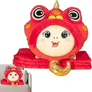 Plush Hand Warmer,Mascot Snake Plush Hand Muff Stuffed - Library Waist Supporting Cuddly Cushion Kids Adults Cartoon Hand Warmer for Working