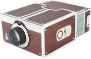 Smartphone Mini Projector, DIY Second Generation Home Mobile Phone Projector with 8X Image Magnification, Lens, Easy to Assemble, Home Theater Phone Screen Magnifier Device