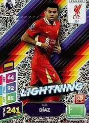 Panini Premier League Plus 2024 2025 Luis Diaz Lightning Trading Card
