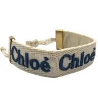 在飛比找Yahoo奇摩購物中心優惠-Chloe Woody刺繡字母LOGO系列手環