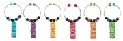 Cute Text Me Cell Phone Vino Wine Glass Charms Tags Set of 6