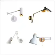 Adjustable LED Beside Wall Lights Touch Sensor Switch Folding Reading Wall Lamp