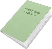 FOYTOKI Mini Daily Planner: 2026 Pocket-sized Agenda Time Management Notepad Pu Cover Small Portable Notebook for Notes Plans and Reminders Green