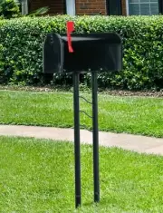 Mailboxes Mailbox To Go Galvanized Steel, Medium, Mailbox and Post Kit