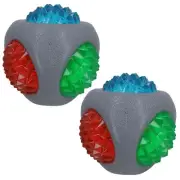 2PK Dog Puppy Catch and Flash Ball for Dogs Perfect For Low Light Dog Play