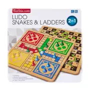 Traditional Games 2-In-1 Ludo and Snakes & Ladders