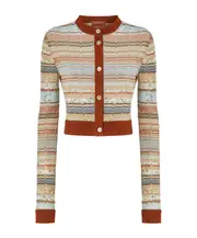 Missoni Lurex-Detail Knitted Cardigan IT42 multi-color