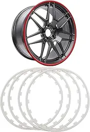 LISHAOHU Rim Protector, 18-20 Inch Rim Rings, Car Wheel Protection, Scratch-Resistant, Low Friction, Car Bumper Rings, High Performance Nylon, Car Tyre Protection (White, 18 Inches)