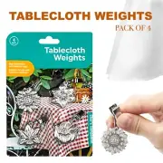 4pk Metal Table Cloth Weights Flowers Tablecloths Cover Clamp Outdoor PicnicClip