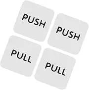 LIFKOME Business-Grade Push Pull Stickers 2 Pairs of Square Acrylic Signs for Office Doors