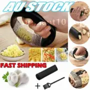 Stainless Steel Manual Rocking Mincer Garlic Press Crusher Kitchen Squeezer D7