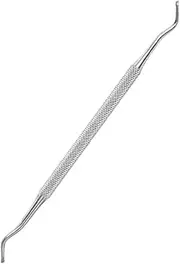 DRESSOOS Stainless Steel Cuticle Pusher Remover Tool Nail Cleaner Spoon for Men Women Professional Nail Cuticle Spoon Peeler Scraper Nail Pusher 2 Heads