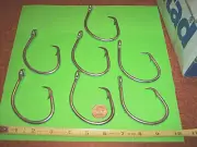 7 Mustad Circle Hook 20/0 Deep Sea Fishing Hooks 39960-DT Shark Tuna Swordfish