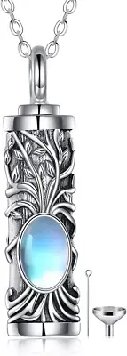 Sterling Silver Tree of Life Urn Necklace for Ashes Owl Necklace Pendant Charm f