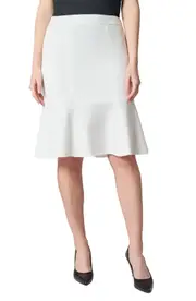 KASPER Flare Hem Skirt in Lily White at Nordstrom, Size 10P