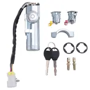 Car Ignition Switch Left Right Door Lock Set with 2 Keys for Navara D22 1997 1998-2003 2004 2005 2006 K9810-2S806 black silver