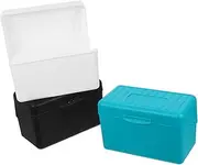 Parliky Stylish Note Pad Storage Box Flash Cards Holder Portable Index Card Box for School Study Business