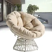 Papasan Chair Cushion,overstuffed Hanging Basket Swing Chair Cushion Thicken Removable Comfortable Cotton Round Chair