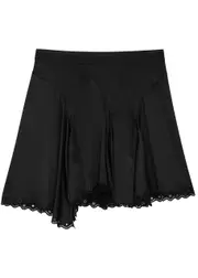 Isabel Marant Awen Eyelet-embellished Silk Mini Skirt - Black - 40 (UK12 / M) 40 (UK12 / M)