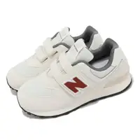 在飛比找PChome24h購物優惠-New Balance 紐巴倫 童鞋 574 寬楦 中童 白