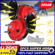 2Pcs Super Horn 300DB Super Loud Horn Snail Motorcycle Car Truck Boat Train RV (for: Daihatsu)