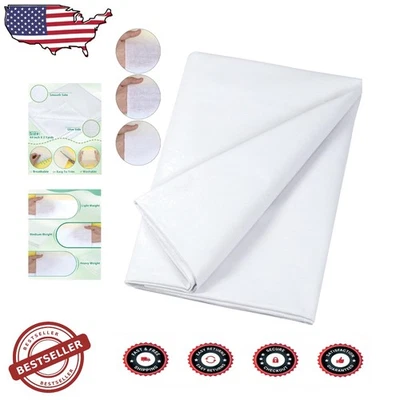 Woven Cotton Iron-On Fusible Interfacing 44"x2 Yards - Heavyweight Quality