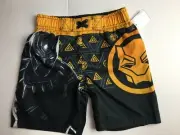 Boy's Swim Trunks 4 Years Marvel Avengers BLACK PANTHER Lined Shorts FREE SHIP