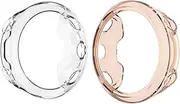 Case intended for Garmin Swim 2 Bands, Shock-Proof Scratch-Resistant Protective Band Cover Case intended for Swim 2 Smartwatch (Clear,Orange)