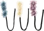 WOONEKY 3pcs Hair Bun Maker Elegant Decorative DIY Hair Tools for Styling Lightweight and Durable Accessories present for Women