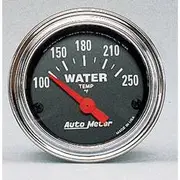 Autometer Traditional Chrome Water Temperature Gauge Electric - 100 - 250 F, 2 1/16 Inch, Short Sweep, AU2532