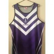 Fremantle Dockers Official AFL Team Logo Sublimated Singlet Polyester Summer 2XL
